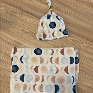 Little Sleepies Swaddle Hat set- Luna Neutral